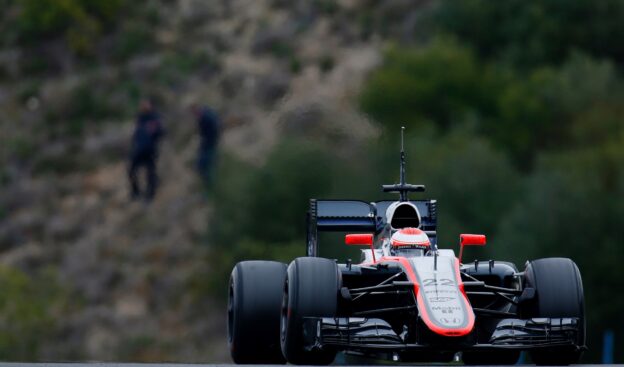 Jenson Button testing the McLaren-Honda MP4-30