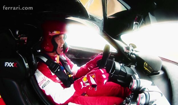 Vettel in the Ferrari FXX K