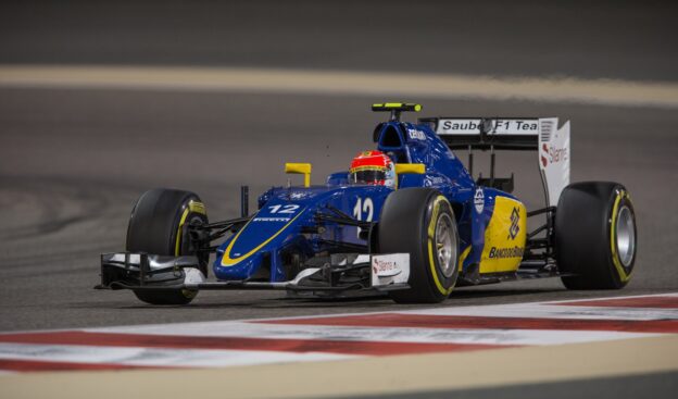 Sauber C34 driven by Felipe Nasr at the Bahrain Grand Prix, 2015.