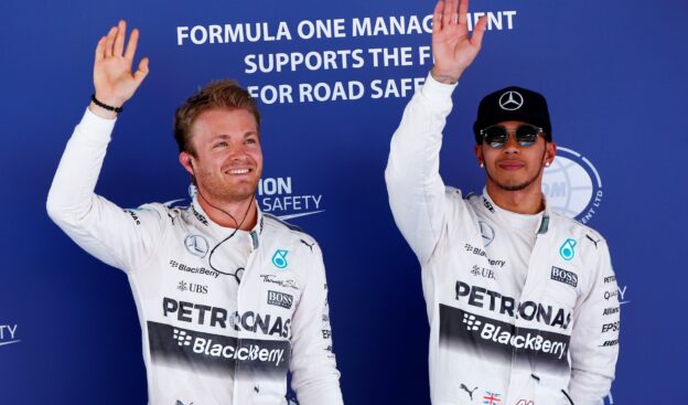 Nico Rosberg and Lewis Hamilton