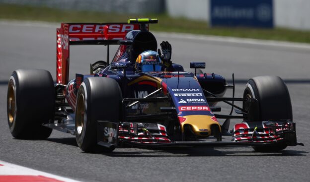 Carlos Sainz jr. driving the STR10