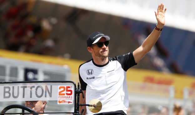 Jenson Button during the drivers parade.