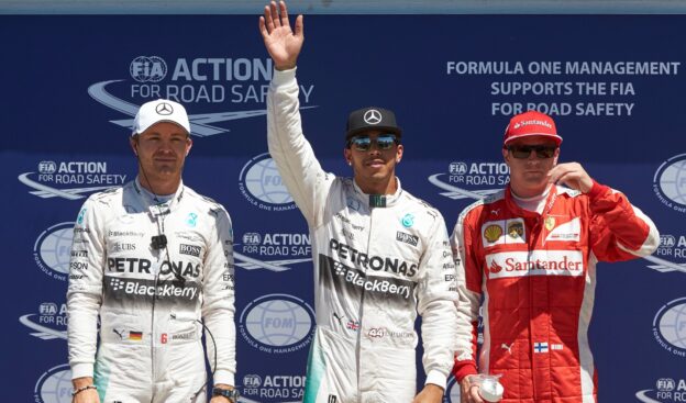 Top 3 qualifiers 2015 Monaco F1 GP: 1. Hamilton 2. Rosberg 3. Raikkonen