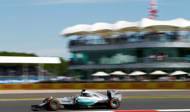 Lewis Hamilton, Mercedes W06 at Silverstone