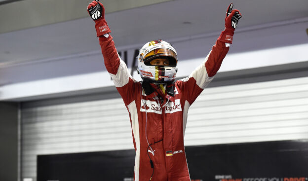 Sebastian Vettel wins