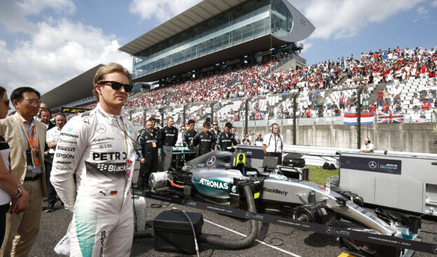 Nico Rosberg on the grid at Suzuka