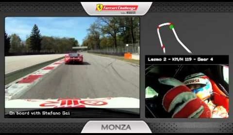 Onboard video of Monza circuit Ferrari 458 Challenge with S. Gai‬