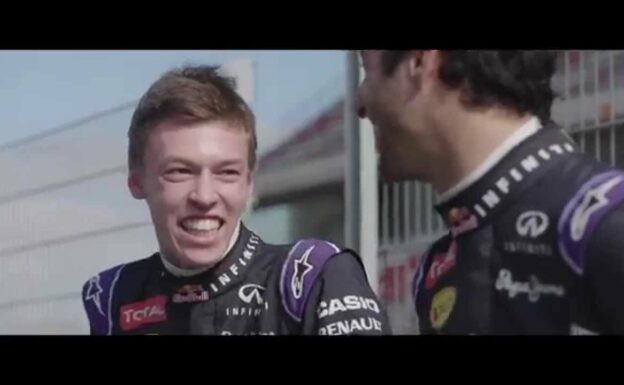 Daniil Kvyat teaches Daniel Ricciardo some Russian - Clip 1