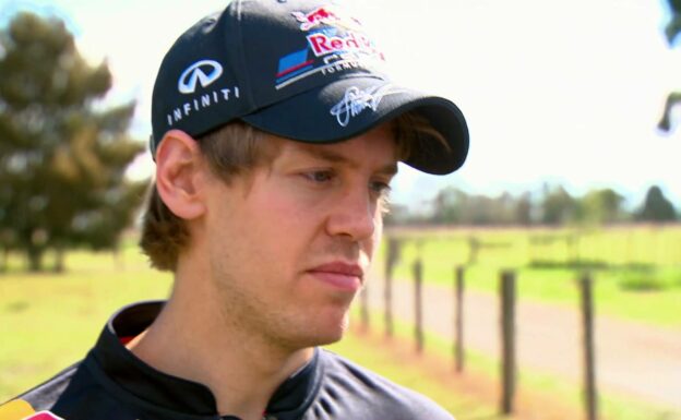 Red Bull Driver Vettel cheap shearing & interview before F1 GP Australia 2011