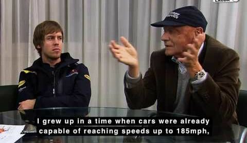 F1 Red Bull interview with F1 Drivers Vettel VS Lauda