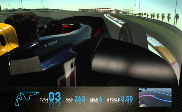 F1 Track Simulator - Mark Webber at Yas Marina Circuit