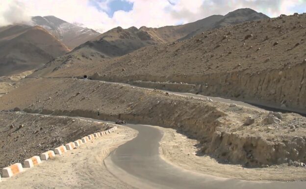 Red Bull F1 car drives on the highest road in the World in India