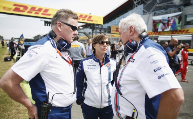 Silverstone, Northamptonshire, England. Mike O' Driscoll, Claire Williams and Pat Symonds