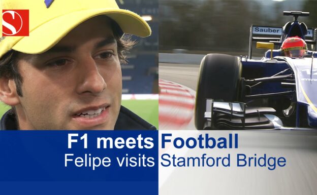 F1 meets Football - Felipe Nasr visits Stamford Bridge - Sauber F1 Team