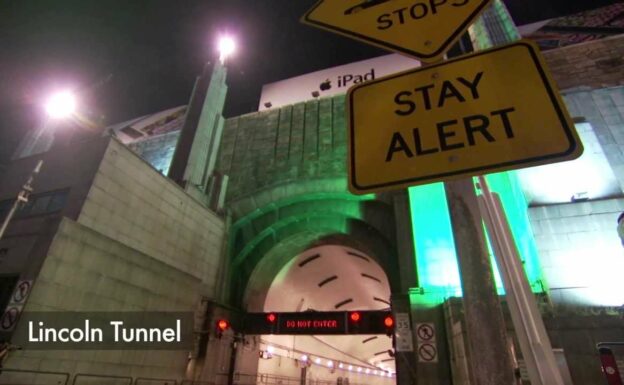 Red Bull Racing F1 Car Drives in Lincoln Tunnel - POV