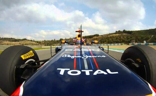 Red Bull Racing Track Day Jerez 2011 Mark Webber in the pit and on track #f1