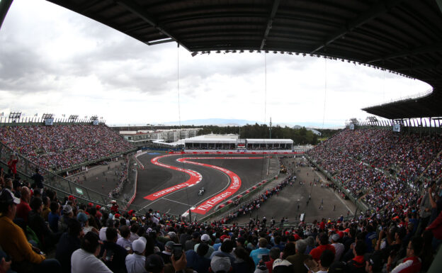 Grandstands at Autodromo Hermanos Rodriguez in Mexico city