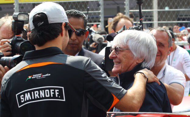 Sergio Perez with Bernie Ecclestone