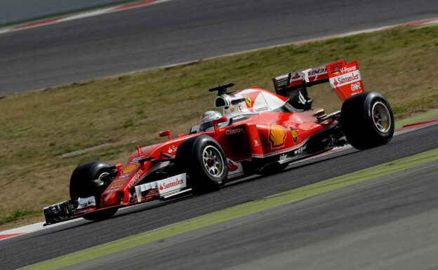 Sebastian Vettel driving the Ferrari SF16-H