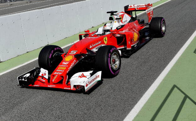 Sebastian Vettel driving the Ferrari SF16-H