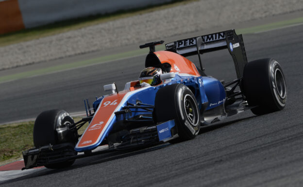 Pascal Wehrlein driving the Manor MRT05