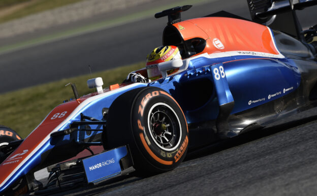 Rio Haryanto driving the Manor MRT05