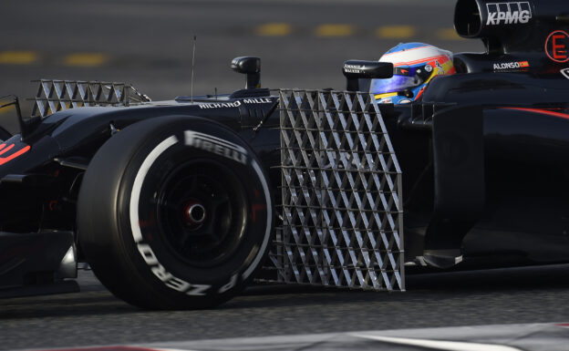 Feranando Alonso driving the McLaren MP4-31