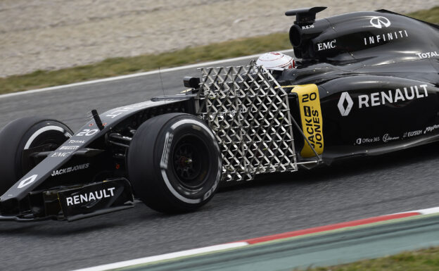 Kevin Magnussen testing the Renault RS16