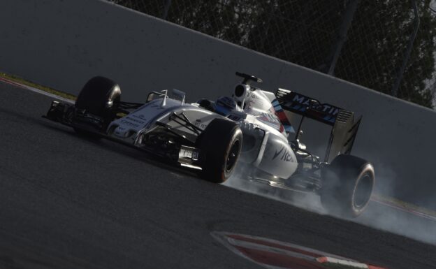 Valterri Bottas driving the Williams FW37