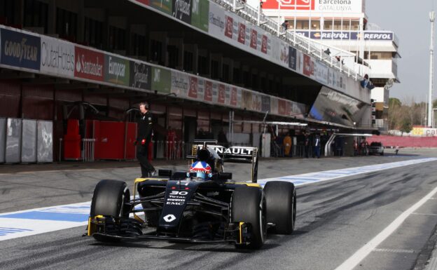 Jolyon Palmer driving the Renault RS16