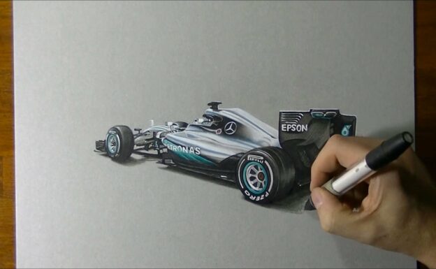 REVEALED! 2016 Mercedes F1 W07 Car in Hyperrealistic 3D Art