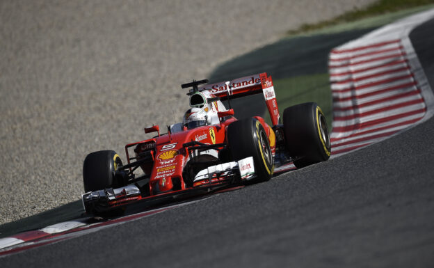 Sebastian Vettel driving the Ferrari SF16-H