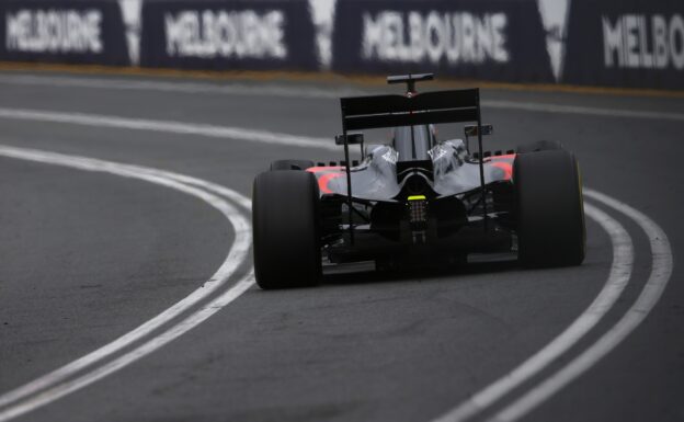 Fernando Alonso on track in his McLaren MP4-31