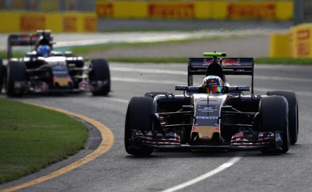 Carlos Sainz drives the (55) Scuderia Toro Rosso STR11 Ferrari 059/5 turbo