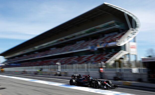 Feranando Alonso driving the McLaren MP4-31