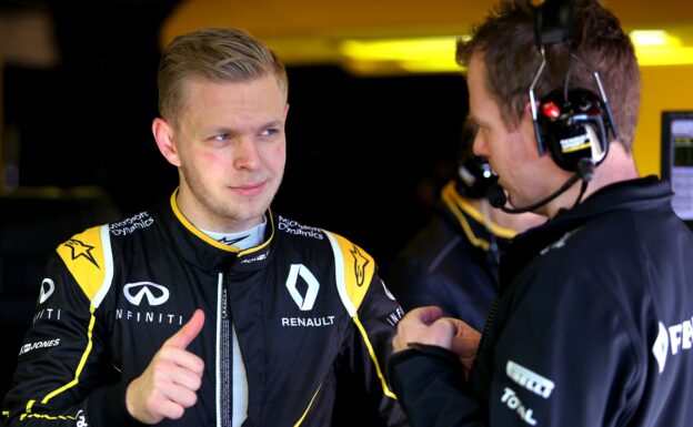 Kevin Magnussen and with Chris Richards