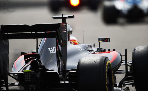 Fernando Alonso on track in his McLaren MP4-31