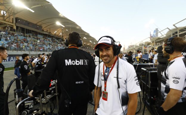 Fernando Alonso on the grid.