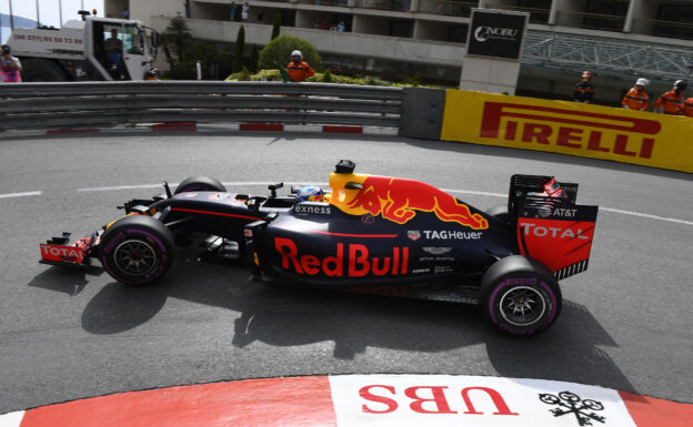 Daniel Ricciardo driving his Red Bull RB12 at Monaco