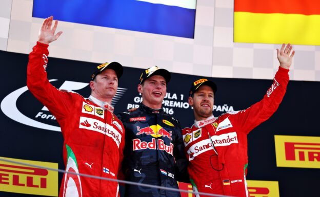 Top 3 of the 2016 Spanish F1 GP: 1. Verstappen 2. Raikkonen 3. Vettel