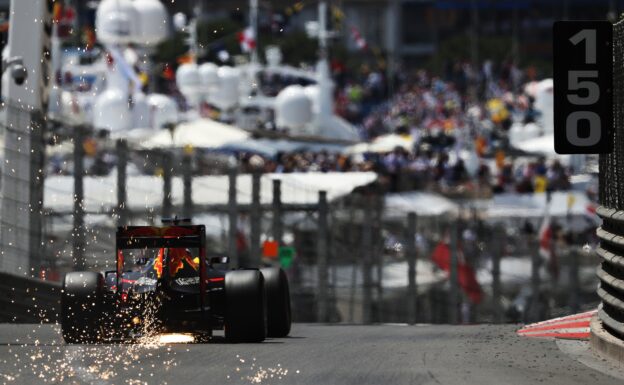 Daniel Ricciardo driving the Red Bull RB12 at Monaco