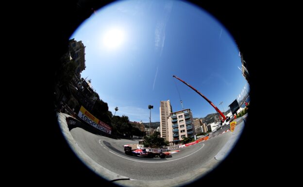 Daniil Kvyat driving his Torro Rosso STR11 at Monaco