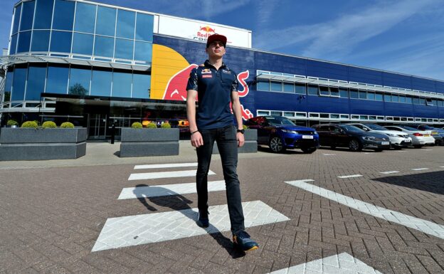 Max Verstappen checks in at Red Bull Racing Factory