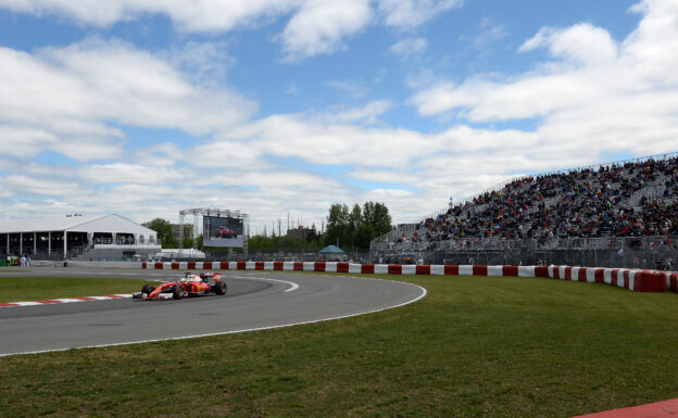 Sebastian Vettel drives at Canada in his Ferrari SF16-H