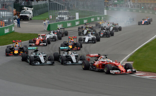 Start of the 2016 Canadian F1 GP