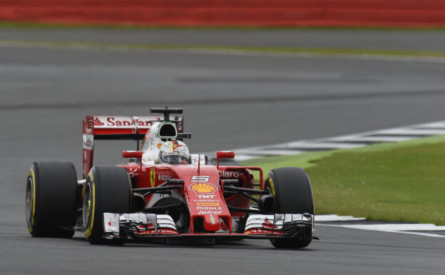 Sebastian Vettel in the Ferrari SF16-H