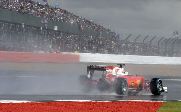 Ferrari SF16-H in the rain 2016