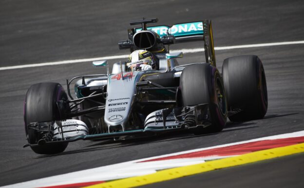 Lewis Hamilton on track at Austrian GP 2016