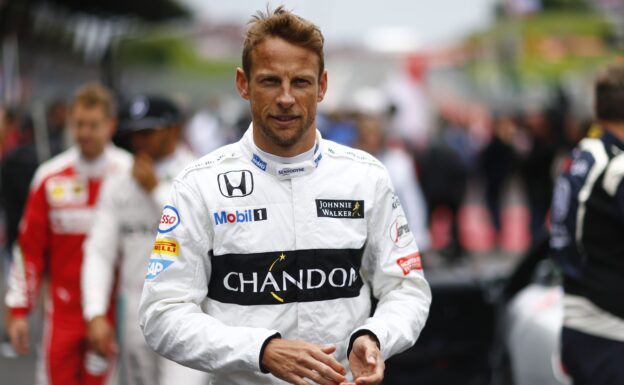 Jenson Button on the grid.