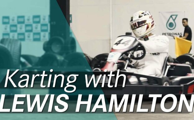 Lewis Hamilton goes karting ahead of the F1 British GP